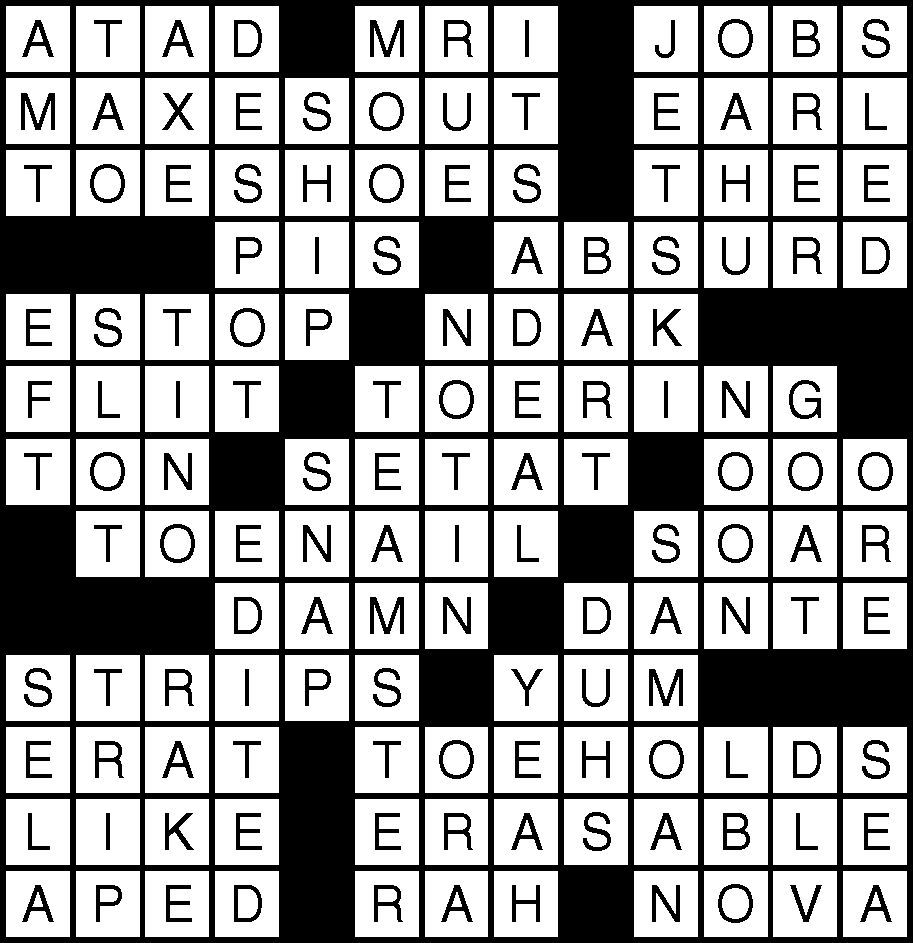Crossword answers 0916